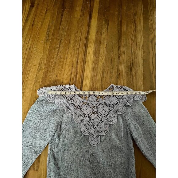 1980s vintage Michael Carrie silk and cotton sweater, M, periwinkle sweater - Picture 5 of 7